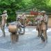 Praga musicians sculpture in Warsaw city