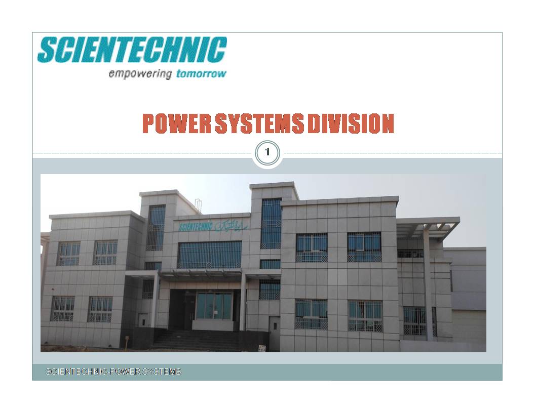 SCIENTECHNICPower Systems Division Dubai