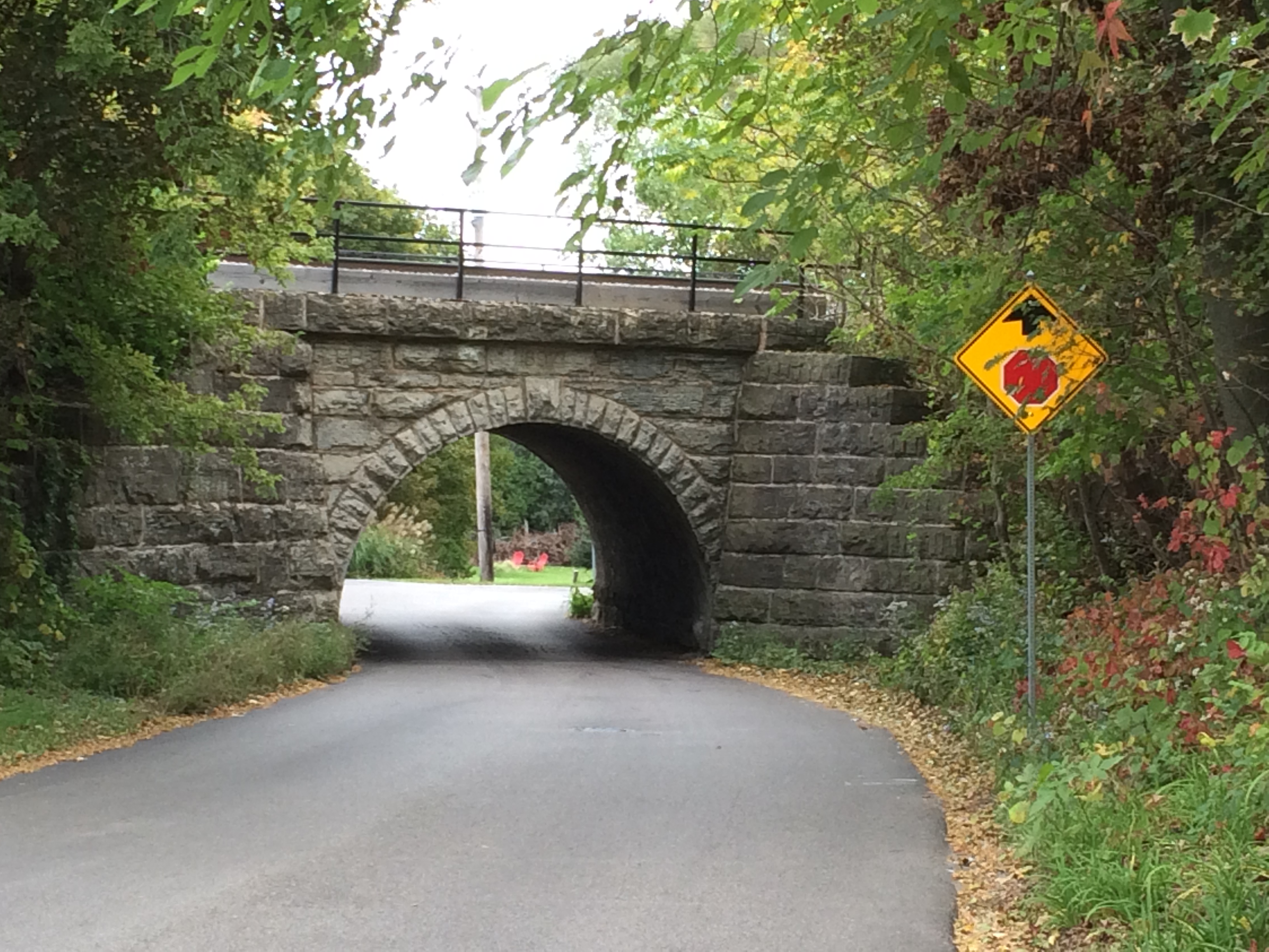 One-Lane Stone Tunnel Underpass - Woodstock, Illinois