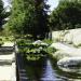 Water garden in Los Angeles, California city