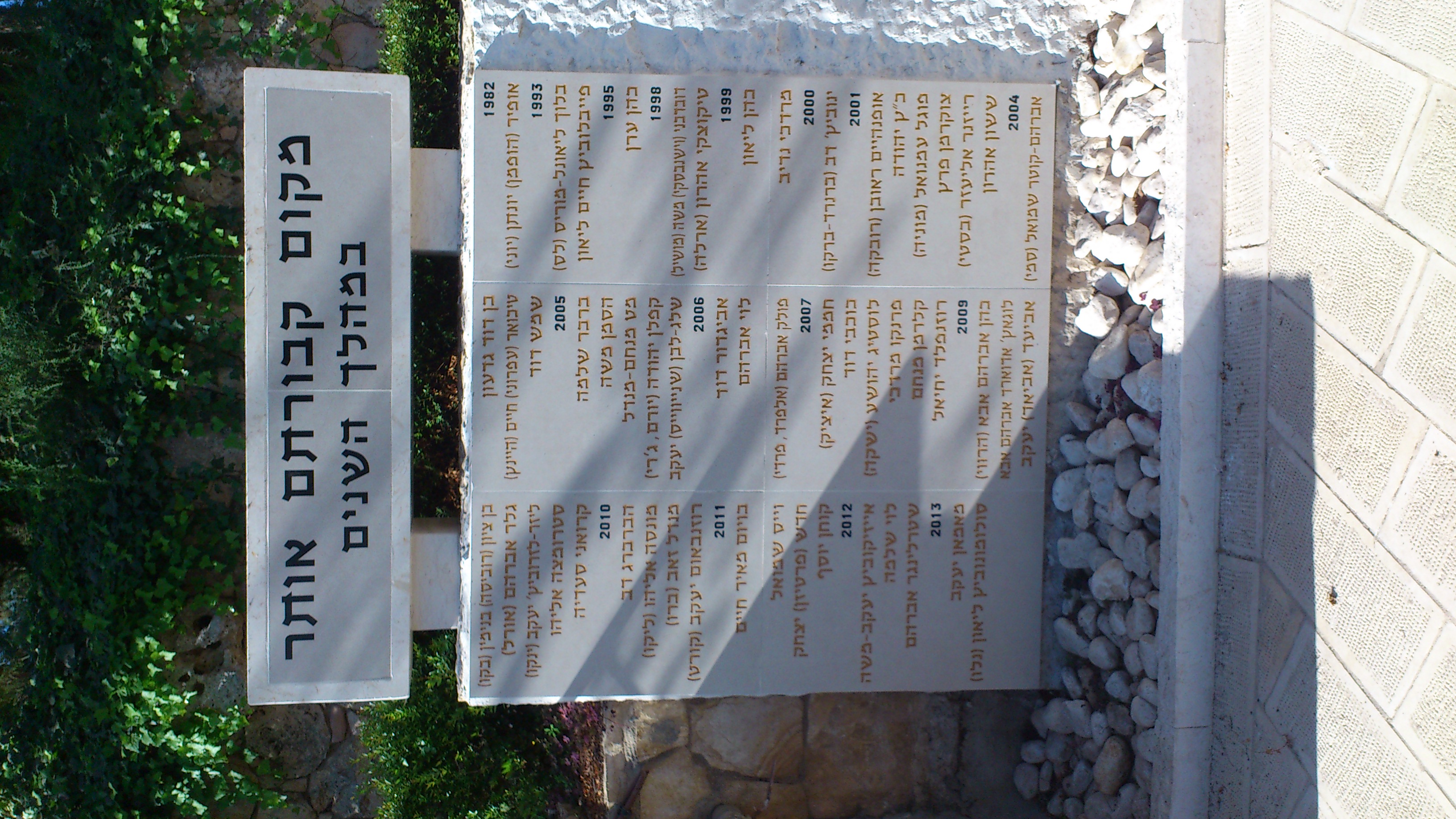 Garden of the Missing in Action Jerusalem