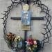 Хрест на місці  вбивства композитора Ігоря Білозора в місті Львів