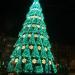 Ночная подсветка новогодней ёлки 2016 в городе Гомель