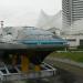 A speedboat on display in Kobe city