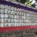 Sake casks for consecration at the Meiji shrine in Tokyo city