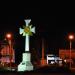 Traffic circle with cross in Melitopol city