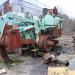 Underwater Komatsu bulldozer in Prypiat city