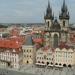 Church tower in Prague city