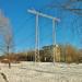 Промежуточная опора ЛЭП 500 кВ в городе Красногорск