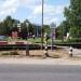 Railway pedestrian crossing in Riga city