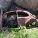 Abandon VW Bug in Los Angeles, California city