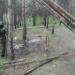 Стоянка страйкболистов при местных играх в городе Белово