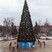 Место установки новогодней ёлки в городе Пушкино