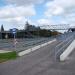 Footbridge over road A8 (E77)