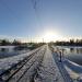 Железнодорожный мост в городе Приозерск