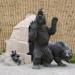 Sculptures of cave bears in Khanty-Mansiysk city