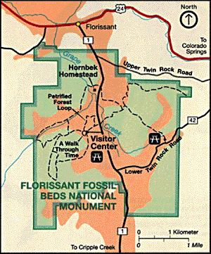 Florissant Fossil Beds National Monument Map Florissant Fossil Beds National Monument