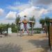 Скульптура «Человек из покрышек» в городе Магнитогорск