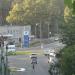 Зеленая площадь с якорем посередине в городе Звенигово