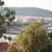 Vyšehrad Railway bridge in Prague city