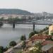 Vyšehrad Railway bridge in Prague city