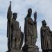 Statue of St. Norbert, St. Wenceslas, and St. Sigismund in Prague city