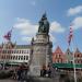 Statue of Jan Breydel and Pieter de Coninck in Bruges city