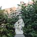 Ornamental fountain with sculpture in Bruges city