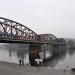 Vyšehrad Railway bridge in Prague city