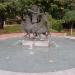 Fountain whit sculpture Old hunting scene in Haskovo city