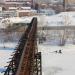 Заброшенный зерновой разгрузочный причал в городе Самара