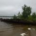 Затопленная баржа в городе Архангельск