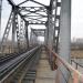 Railroad bridge across Bistrytsya Nadvirnyanska river in Ivano-Frankivsk city