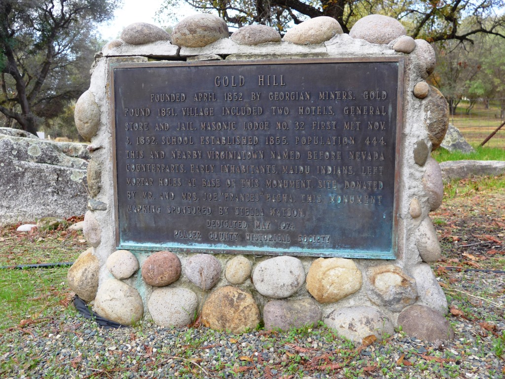 Gold Hill Village Historical Marker