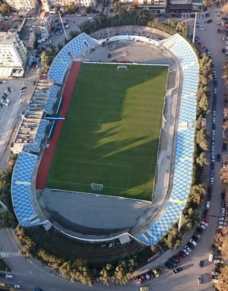 A view of the Selman Stermasi stadium, headquarters of the KF