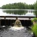 Плотина на реке Грузинке в городе Васкелово