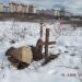Памятный крест на месте часовни Владычного креста в городе Псков