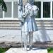 Статуя девочки-пионера со знаменем в городе Погар