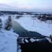 Остатки старого деревянного моста в городе Александров