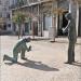 Monumento ao calceteiro na Lisboa city