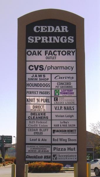 Cedar Springs Shopping Center Knoxville Tennessee