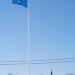 Флагшток с флагом Европейского Союза в городе Москва