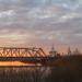 Железнодорожный мост через реку Вологду в городе Вологда