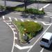 Traffic island in Yokohama city