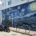 Homage to a Starry Knight mural in Los Angeles, California city