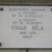Vihar Béla emléktáblája in Budapest city