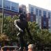 Willie Mays statue in San Francisco, California city