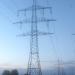 Anlage 7520, Mast 66 - ein 380 kV-Freileitungsmast unter dessen Beinen ein Feldweg hindurchführt