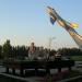 Самолёт-памятник МиГ-19 в городе Авдеевка