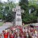 Monument to Katyn massacre in Warsaw city